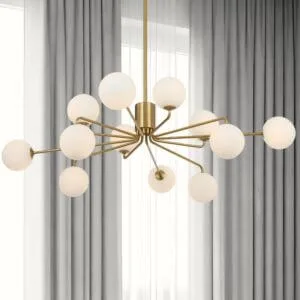 FELTON 12 LIGHT PENDANT ANTIQUE GOLD LIFESTYLE